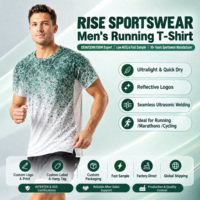 Haut de sport à séchage rapide, design athlétique, léger, avec logo réfléchissant et perforations laser pour la gym, le CrossFit et la course sur route