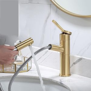 Ausziehbarer Badezimmer-Wasserhahn, Einloch-Waschtischarmatur, Ausziehbar, für Heißes und Kaltes Wasser, 360° °   Drehbar - Product Image 3