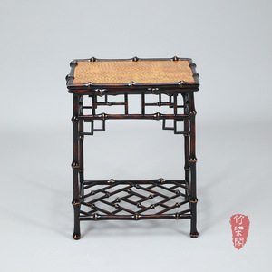 <b>Bamboo</b> Coffee <b>Table</b> Square Rattan Top Handmade Asian Style Living Room Furniture - Product Image 2