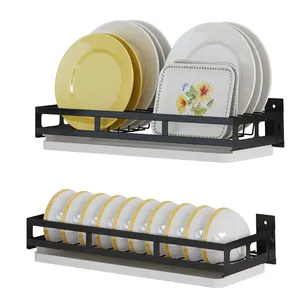 2024 New Design Kitchen Cabinet Bowl Tray Storage Device Multi functional Bowl Rack Wall Mount Bowl Organizer