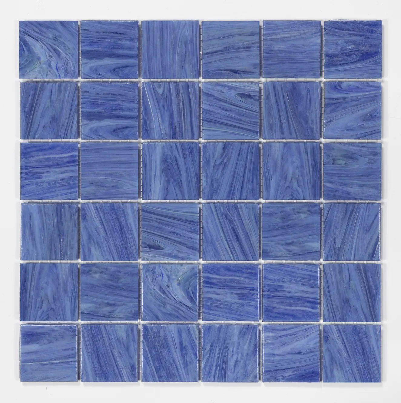 Mattonelle di mosaico di vetro di cristallo blu di alta qualità per la decorazione della piscina o del bagno