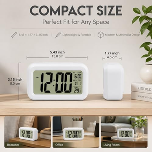 Custom Packaging Calendar Thermometer Desk <b>Clock</b> Hygrometer Visual <b>Clock</b> Night Light Wake up <b>Kids</b> Study Bedroom Alarm <b>Clock</b> - Product Image 3