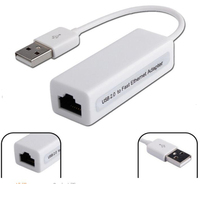 Adaptateur réseau de carte Lan filaire Ethernet RJ45 de haute qualité USB 2.0 à 10/100Mbps adaptateur USB 2.0 mâle à RJ45 femelle