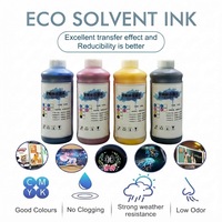 1000ml Tinta Pigmen Eco Solvent Ramah Lingkungan Harga Murah Warna-warni I3200 Head Transfer untuk Printer Eco Solvent