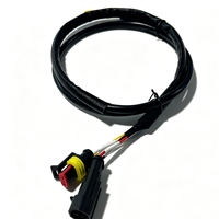 Kabel Harness Otomotif Tahan Air Khusus, Kabel Konektor AMP/Tyco 2 Pin Male-Female, Selubung Kepang untuk Refrigerasi