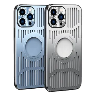 XXD 금속 소재 중공 방열 자기 흡수 전화 커버 스크래치 방지 휴대폰 케이스 아이폰 14 Pro 케이스