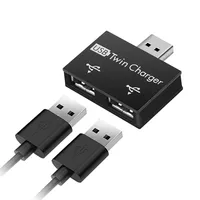 Convertisseur d'adaptateur de mini hub USB2.0 1 mâle à 2 ports femelles accessoires de charge pour téléphone portable PC Stock disponible