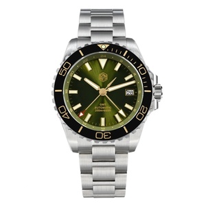 นาฬิกา San Martin SN0136 39 มม. รุ่น Diver GMT หน้าปัดเคลือบเอนาเมล NH34 ตัวเรือนสแตนเลสสตีล นาฬิกาข้อมือผู้ชายสุดหรู ระบบอัตโนมัติ เครื่องจักรกล แซฟไฟร์ พร้อมพรายน้ำ - Product Image 1