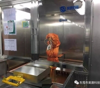 Oyuncak sprey boya makinesi ve Robot tarafından basit dokunmatik ekran programlama