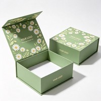 Boîte d'emballage cadeau magnétique pour parfums et cosmétiques en gros, boîte en papier cosmétique biodégradable, boîte pour ensemble cosmétique à l'encre de soja, personnalisable