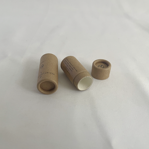 Tubo de papel con Diseño de cilindro esmerilado biodegradable hecho a mano, embalaje para bálsamo labial, tubos de barra de labios de realce reciclables que desaparecen - Product Image 3