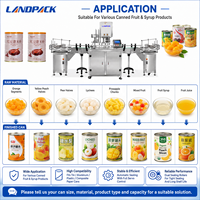 Machines de mise en conserve automatiques pour fruits en conserve (tranches, cubes, morceaux, morceaux coupés) et aliments en sirop (salades, cocktails)