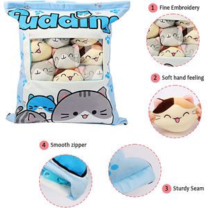 Meilleures ventes : Adorables petits coussins en peluche douce, cadeau, avec rembourrage amovible, motif dessin animé, huit adorables petits coussins chat - Product Image 2