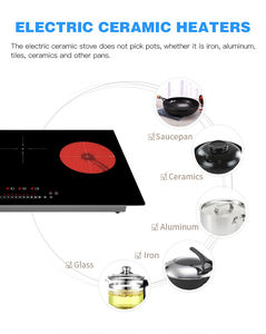 Nueva Cocina de Inducción Multifuncional de Tres Quemadores 2025, Placa Combinada Eléctrica Integrada de 3 Zonas, 6200W, Alta Potencia, para Uso Doméstico y Exterior - Product Image 6