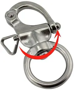 Snap Shackle Quick Release Boat Anchor Chain Eye Shackle Swivel Snap Hook Hardware