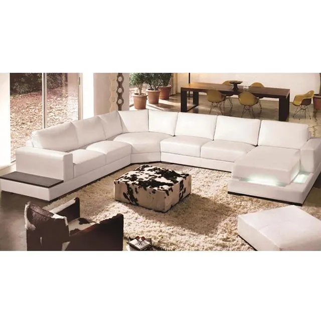 living room furniture grain leather sofa set modern design hot sale model