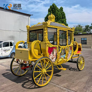 รถม้าคริสต์มาส LED รถม้าสำหรับงานแต่งงานสุดหรู รถม้าลากสำหรับตกแต่งภายนอก รถม้าซินเดอเรลล่ามีไฟ - Product Image 3