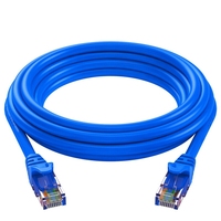 Cable de Red Ethernet LAN con Conector RJ45, Cable de Cobre Desnudo de 24 AWG, Cable de Conexión UTP Cat5e para Comunicación