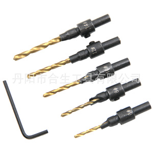 Mr <b>Drill</b> Countersink <b>Drill</b> <b>Bit</b> Set 6 8 10 12 14 For Steel Woodworking - Product Image 3