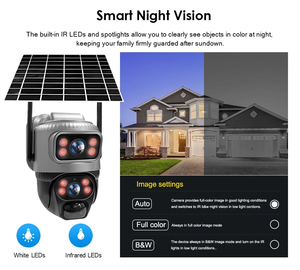 Cámara IP Solar WiFi para Exteriores, Doble Lente PTZ 5MP, Bajo Consumo, Detección de Movimiento PIR, Seguridad, Protección, CCTV, Monitor - Product Image 5