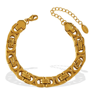 Pulsera de Cadena Dorada Unisex de Acero Inoxidable SL411 Accesorio de Moda - Product Image 5