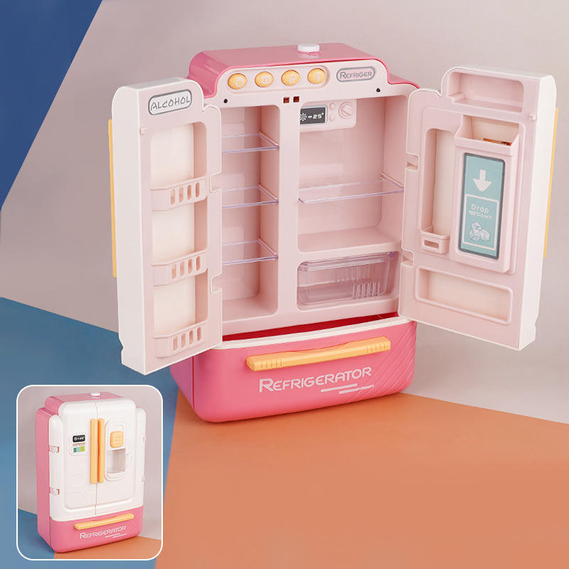 ตู้เย็นสีชมพูขนาดใหญ่ (มีไฟ/เพลง)