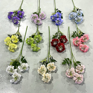 Fleurs artificielles d'hortensia colorées à 3 têtes en soie, pour décoration de mariage et de maison, moulage par injection, origine Chine - Product Image 2