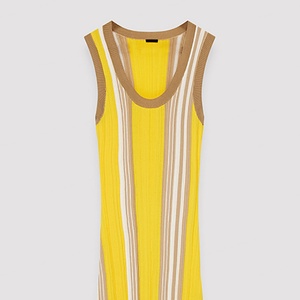 Nuevo Diseño, Vestido Largo de Algodón a Rayas, Cómodo y Sencillo, Vestidos Casuales de Punto para Mujer - Product Image 5