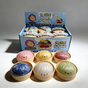 ของเล่นเสริมพัฒนาการแบบมอนเตสซอรี่ ลูกบอลบีบคลายเครียด ของเล่นเสริมประสาทสัมผัส รูปทรงเกี๊ยว น่ารัก หน้าตาน่ารัก ของเล่นเกี๊ยวกลิตเตอร์ขนาดใหญ่ พร้อมซึ้งนึ่งอาหาร - Product Image 5