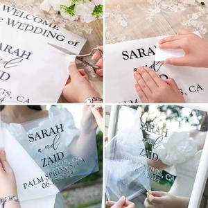 DIY Wedding Mirror Decal Personalized <b>Vinyl</b> Lettering with Custom <b>Name</b>, Welcome <b>Sticker</b> for Wedding Ceremony Reception - Product Image 6