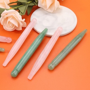 Cristal de Cuarzo Rosa Natural, Piedra Original, Masajeador de Ojos Mineral, Bolígrafo de Acupresión, Varita de Masaje para la Salud, Belleza y Curación - Product Image 1