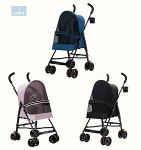 छोटे कुत्तों के लिए थोक आधुनिक शैली फोल्डेबल स्ट्रेलर त्वरित स्थापना पालतू गियर परिवहन ट्रॉली - Product Image 4