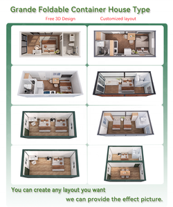 บ้านเคลื่อนที่ขนาด 20 ฟุต พร้อมระเบียง บ้านคอนเทนเนอร์แบบพับได้พร้อมเฉลียง ติดตั้งง่าย สำหรับแคมป์ขุดเหมือง สำนักงาน ร้านค้า ลานบ้าน - Product Image 4