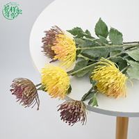 Vente en gros de fleurs artificielles en buis fumé au toucher réaliste de 75 cm pour bouquet de mariage et décoration florale de salon