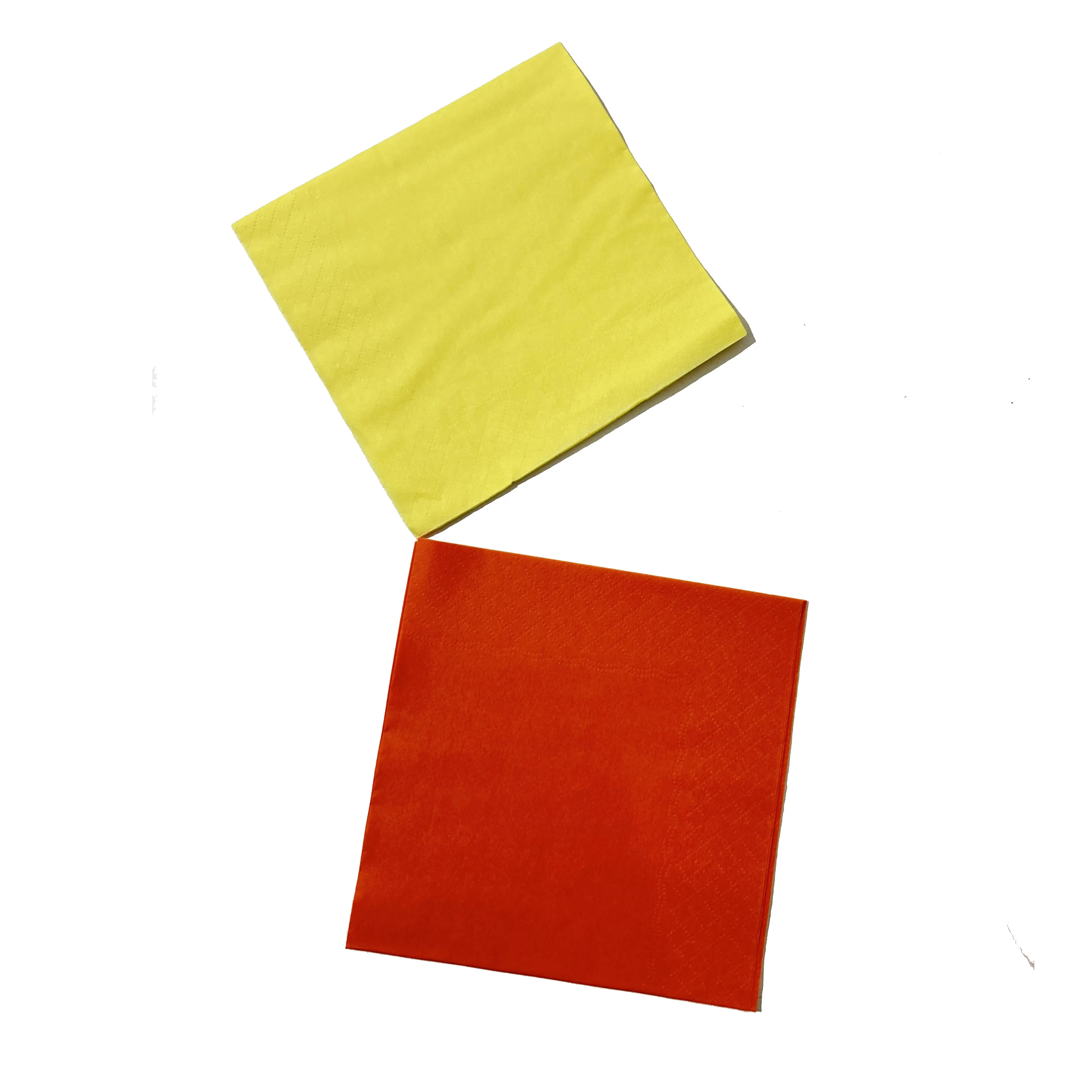 Guardanapos de papel descartáveis de 1 camada, 2 camadas e 3 camadas, lenços de papel coloridos de 40 cm x 40 cm, para festas de casamento