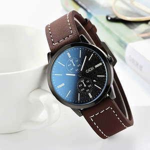 Nouvelle montre pour homme, style business, bracelet en cuir, polyvalente, étanche, montre-bracelet à quartz - Product Image 5
