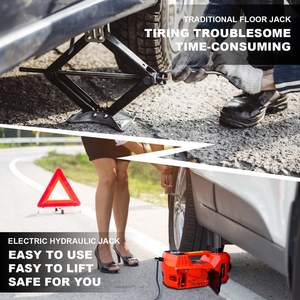 رافعة سيارات كهربائية هيدروليكية 5 طن 12 فولت مع مفتاح ربط صدمي، طقم أدوات إصلاح طارئة للسيارات معدنية، الأكثر مبيعًا - Product Image 2