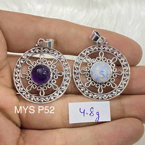 Joyería celestial de diseño elegante con colgantes finos de piedras preciosas de Plata de Ley 925 - Product Image 1