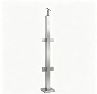 Poteaux de garde-corps en acier inoxydable pour balcon et escalier avec pinces à verre, pour maisons modernes