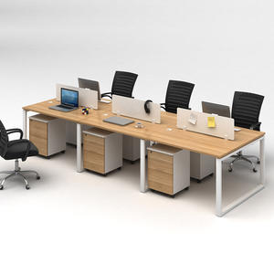 Anpassbare modulare Holz Metall Büro Schreibtisch Open Panel Office Workstation für 2 4 6 Personen Büro - Product Image 1