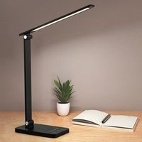 Lampe de bureau LED moderne et simple à CRI 90 pour la protection des yeux, idéale pour l'étude, le dortoir et la lecture au chevet - Contrôle tactile USB, cadeau pour étudiant