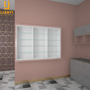 Ý tưởng thiết kế độc đáo Tủ trưng bày sản phẩm thẩm mỹ viện Kệ trưng bày mỹ phẩm móng tay trên tường - Product Image 5