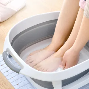 Zusammen klappbarer Fußbad eimer Zusammen klappbarer Fußbad becken Faltbarer Fußbad eimer mit Fuß kallus entferner Massage rollen