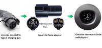 Adaptateur de chargeur TARY Type1 vers tesla 60A EV TesIa prise Type 1 vers prise TesIa convertisseur d'adaptateur EV usine