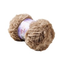 Wholesale 100% Polyester Mink Yarn Faux Fur Yarn Long-Haired Fancy Yarn for Hand Knitting Eco-Friendly Anti-Pilling Dyed Yarn