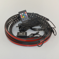 Wasserdicht 60cm 90cm 120cm 150CM RGB Remote DISCO Musik atmosphäre Unterboden Auto LED Under glow Flexible Strip Light