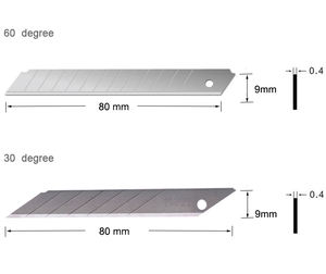 9mm 30 60 डिग्री उपयोगिता चाकू ब्लेड - Product Image 4