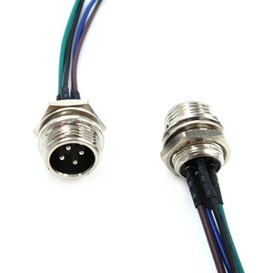 YZCONN GX16-4핀 케이블 원형 4핀 항공용 너트 타입 플러그 패널 장착형 암수 소켓 커넥터 - Product Image 2