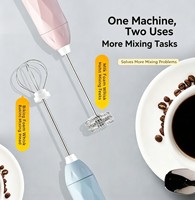 Mousseur à lait électrique sans fil, batteur à œufs, mini-mélangeur à café, outil de pâtisserie de cuisine, mixeur électrique rechargeable, mousseur à lait manuel
