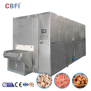 IQF Industrial 750kg/h Spiral Quick Freezer For Shrimp